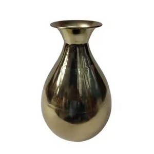 Macetas de tendencia, maceta de metal de la mejor calidad para decoración del hogar o fiestas, maceta para florero moderno de Metal de aluminio, acabado brillante - Product Image 1