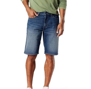 Vente en gros 100% coton 14 OZ Denim brut lavé Jorts pour hommes Baggy Cross-Pants Jeans Shorts Design personnalisé Logo avant Style décontracté - Product Image 1