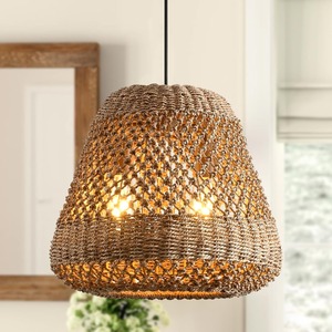 Meilleurs lustres décoratifs en jonc de mer pour le salon, le bureau et les lustres en paille écologiques - Product Image 1