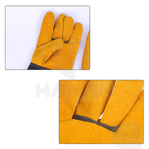Full Leather Welding Work Gloves Heat Fire Resistant Anti-Slip Durable Silicone-free Powder-free Long Cuff for MIG TIG <b>Stick</b> - Product Image 5
