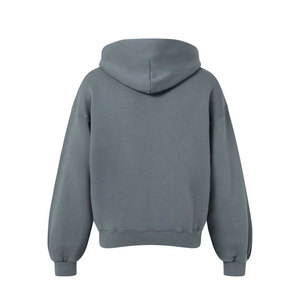 Noir Classique Pull Hoodies 100% Coton Zipper Hoodie Hommes Noir Casual Survêtement Hoodies - Product Image 6