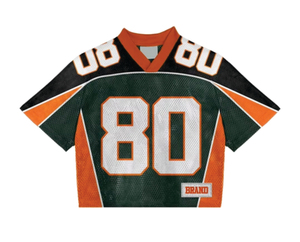Maillot de football américain rétro sublimé personnalisé en maille respirante à manches courtes, coupe carrée, style streetwear, unisexe, vente en gros - Product Image 3