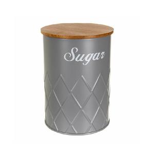 Metal Sugar Canister <b>Grey</b> Powder Coated Handmade Designer <b>Storage</b> <b>Box</b> Indian Stylish Wholesale Luxury Iron Canister - Product Image 1