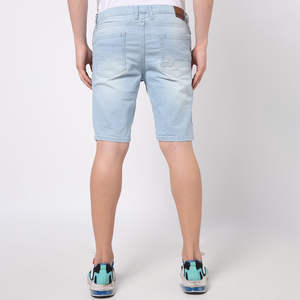 กางเกงยีนส์ขาสั้นผู้ชายขายดี รุ่นลำลองสำหรับฤดูร้อน เอวกลาง ทรงปกติ ติดกระดุม ระบายอากาศ แห้งเร็ว เป็นมิตรกับสิ่งแวดล้อม ผ้าแคนวาส ยาวถึงเข่า - Product Image 3