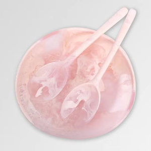 STRIKING HANDMADE 100% Resin Salad Servers Set for Home and Hotel Use Includes <b>Ice</b> <b>Cream</b> <b>Spoon</b> Salad Serving - Product Image 1