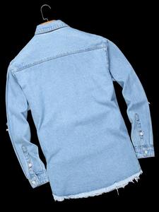 Oem Custom Logo Blank <b>Denim</b> <b>Jackets</b> for <b>Men</b> Fleece <b>Denim</b> <b>Jacket</b> Blue <b>Black</b> Plus Size <b>Denim</b> <b>Jacket</b> <b>Mens</b> - Product Image 4