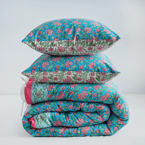 hand block print duvet cover reversible cotton <b>quilt</b> <b>blanket</b> cover Indian Breathable All Season Comforter Cover - Product Image 4