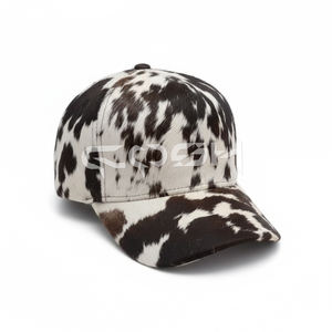 Gorras de Béisbol de Cuero con Pelo de Vaca - Product Image 2