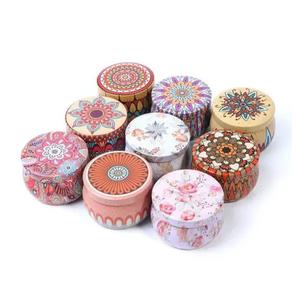 Cilindro de tarro de soja de cera negra de estaño de Metal, contenedor decorativo de aluminio para el hogar, portavelas multicolor, precio barato - Product Image 2