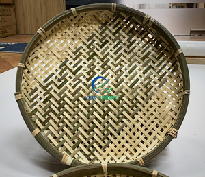 Bandeja de bambú ecológica tejida a mano de estilo clásico, el mejor proveedor, cesta respetuosa con el medio ambiente de Vietnam, artesanías de Bambú - Product Image 1