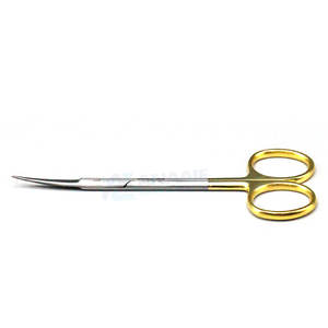 กรรไกรผ่าตัดสุดพิเศษกรรไกรตัดโลหะแบบโค้ง12.5-23ซม. ชุบทอง - Product Image 1