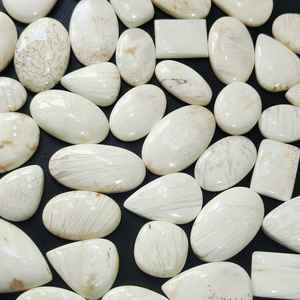 Precioso lote de cabujón de escolecita, 10 piezas, piedras preciosas sueltas lisas de 30 a 15 MM, forma única para la fabricación de joyas - Product Image 4