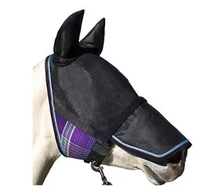 Paardensportuitrusting Hoogwaardig Anti-Mug Ademend En Comfortabel Mesh Paardenvliegmasker Met Oren