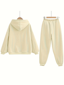 Ensemble décontracté 2 pièces pour femmes, pulls à manches longues avec poches, tissu en tricot, légèrement extensible, respirant - Product Image 3