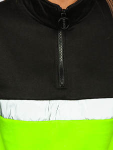 Recién llegado de moda 100% algodón para mujer de gran tamaño Quater Zip up Collar sudaderas Casual Wear sudadera para damas - Product Image 2