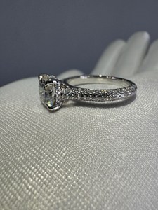 Half Eternity 925 Sterling Silver Round Cut Original Moissanite Diamond Halo Ring avec Wedding Bridal Fine Jewelry for Gift - Product Image 2