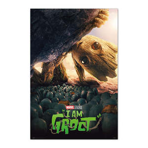 Marvel's I Am Groot <b>Poster</b> Modern Design Style Little Guy Made of Paper - Product Image 1