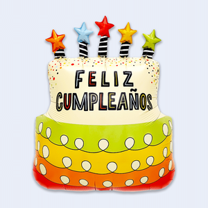 Globos de Fiesta con Diseño de Pastel de Cumpleaños, 46.5X64Cm, Bolsa de 12 Piezas - Product Image 1