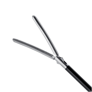 Pince laparoscopique atraumatique incurvée en acier inoxydable de 10 mm x 45 cm, instrument chirurgical manuel pour usage hospitalier - Product Image 2