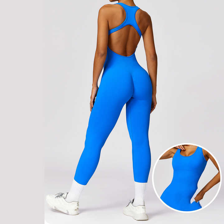 Women's Fitness Jumpsuit for Dancing Gym Spandex/Polyester Breathable Quick-Drying One Piece Activewear
