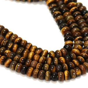 Perles rondes en œil de tigre AAA : 7-8 mm, fabrication de bijoux en pierres précieuses - Product Image 5