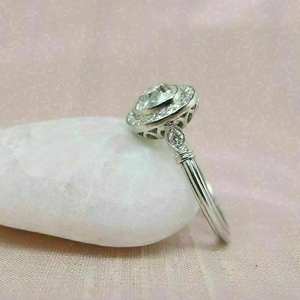 แหวนเพชรทรงโซลิแตร์เพาะเลี้ยงในห้องปฏิบัติการ ทองคำขาว หกขา สำหรับงานหมั้น งานแต่งงาน งานฉลองครบรอบ ของขวัญสำหรับผู้หญิง - Product Image 4