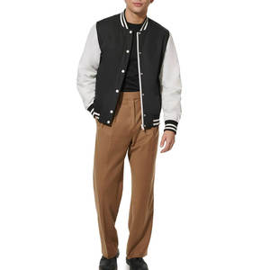 Chaqueta de béisbol para hombre más vendida, soporte, logotipo personalizado, ropa de calle impresa, bombardero universitario, forro polar, Letterman personalizado, Collage - Product Image 2