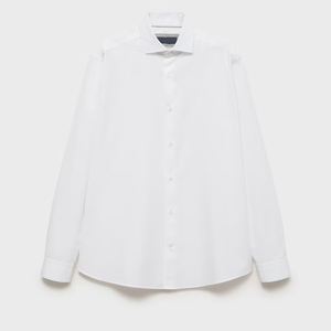 Camisa informal de verano para hombre, color blanco, personalizable, 100% algodón, tela de popelina, ajuste Regular, antiarrugas, estampado transpirable - Product Image 1