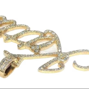 Colgante personalizado de Plata de Ley 925 colgante de diamante HIP HOP colgante de diamante Moissanite - Product Image 2