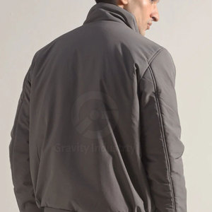 Blouson d'hiver décontracté surdimensionné pour homme, col montant, logo frontal, nylon/polyester respirant, écologique, haute qualité, 2026 - Product Image 3
