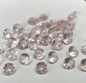 Quartz Rose Naturel Coupe Ronde 2mm Facette-Quartz Rose Rose Lâche Rond - Product Image 5