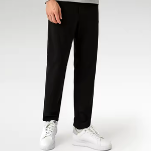 Pantalon décontracté délavé pour hommes avec jambe fuselée: style d'inspiration vintage, tissu doux et onglets ajustables à la taille - Product Image 6