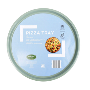 Bandeja para hornear <span class=keywords><strong>pizza</strong></span> de acero al carbono, circular, profunda, antiadherente, para horno de cocina, redonda, con orificios - Product Image 2