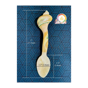 Bougie coquillage sculptée à la main écologique cuillère du désert technique polie directe du Vietnam grossiste - Product Image 1