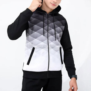 Men Tracksuit Set <b>Lightweight</b> Soft Cotton Polyester Zipper <b>Hoodie</b> and Joggers Trendy Men Tracksuit Set - Product Image 6