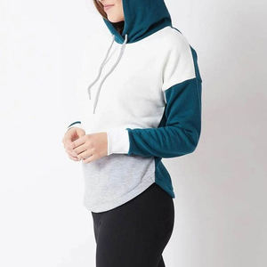 Wholesale Women Color Block Hoodies Custom <b>Patchwork</b> Long Sleeve Sweatshirts Oversized Pullover Casual Ladies Streetwear <b>Tops</b> - Product Image 4