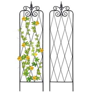 Enrejado de jardín de metal estilo vintage, soporte que añade encanto a jardines clásicos, decoración exterior de metal para plantas, elemento decorativo. - Product Image 1