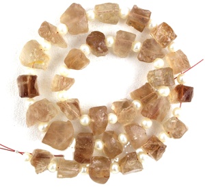 Venta Exclusiva de Topacio Imperial Marrón Natural, Grado AAA, 7-10 mm, Perforado en el Centro, Piedras en Bruto para Joyería, Colección de Estilo - Product Image 1