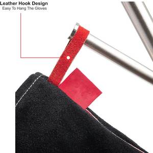 Gants de sécurité unisexes en cuir véritable, résistants aux hautes températures, pour la détection des aiguilles, vêtements de travail - Product Image 6