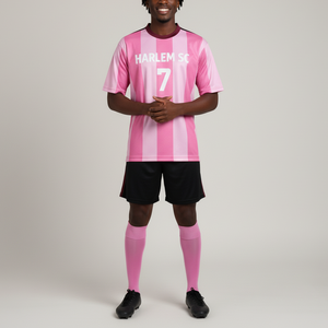 Ensemble de maillots de football à manches courtes respirants sublimés personnalisés pour les clubs de football masculins adultes - Vêtements de sport à transfert thermique - Product Image 1