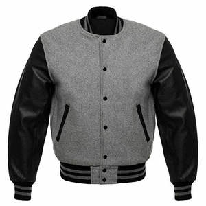 Chaqueta universitaria personalizada al por mayor con logotipo bordado, chaqueta Letterman para hombre - Product Image 2