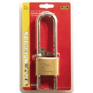 กุญแจทองเหลืองทรงกระบอก Burg-Wchter ขนาด 50 มม. ตัวล็อคแบบกุญแจแยกกันได้ สำหรับรั้ว ระแนง และประตู - Product Image 3