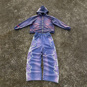 Survêtement pour homme, survêtement ample, unisexe, survêtement, avec fermeture éclair, survêtement surdimensionné - Product Image 6