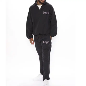 Survêtement de sport imprimé ajusté à la mode pour hommes, combinaison de sport deux pièces vierge avec impression numérique pour l'hiver - Product Image 5