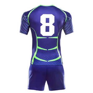 Camiseta de rugby de atletismo personalizada al por mayor para hombres con diseño único, ropa de equipo duradera y cómoda, logotipo personalizado de poliéster 100% - Product Image 2