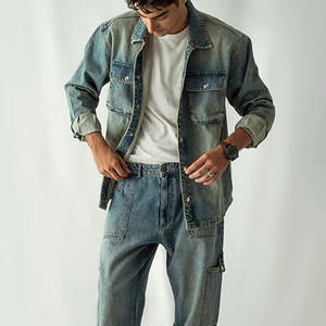 Chemise en jean à bas prix style différent pour hommes matériau Druable chemise en jean pour hommes écologique chemise en jean pour hommes à la mode fabriquée en usine - Product Image 2