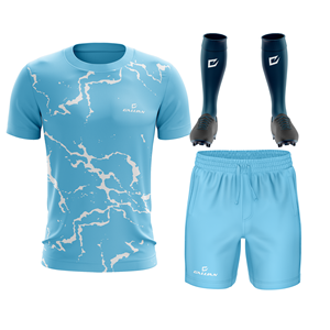 Ropa deportiva Adultos Jóvenes Sublimación completa Camiseta de fútbol 2023-2024 Pantalones cortos Calcetines con diseño de logotipo de Club personalizado bordado - Product Image 3