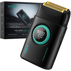 Rasoir électrique à double grille avec écran LED noir et moteur rapide pour le visage et le corps – Fournitures de barbier - Product Image 6