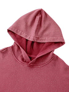 เสื้อมีฮู้ดแบบซิปด้านหน้าสำหรับทุกเพศเสื้อฟลีซสีดำระยิบระยับทันสมัยตามสั่งสำหรับฤดูหนาวผ้าคอตตอน100% - Product Image 2