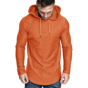 Pull de couleur unie 100% coton sweats à capuche et sweat-shirts pour hommes utilisation pour la saison d'hiver hommes mode Sport sweats à capuche sweat - Product Image 3
